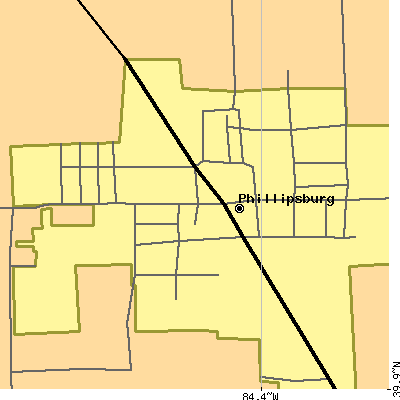 Zip code 45354 close-up map