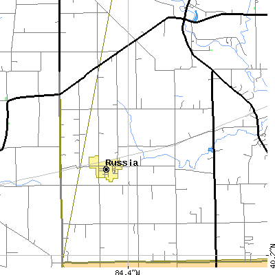 Zip code 45363 close-up map