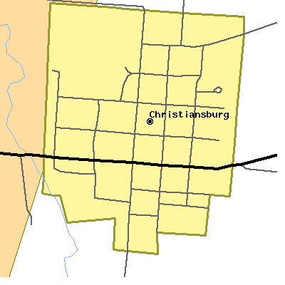 Zip code 45389 close-up map