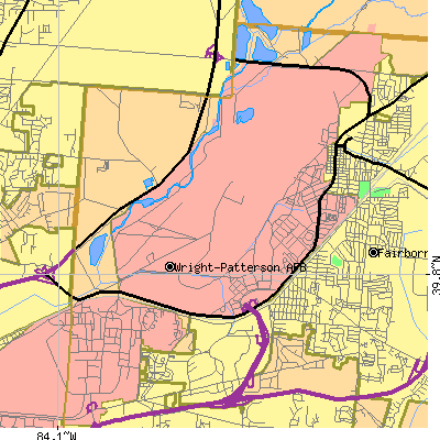 Zip code 45433 close-up map