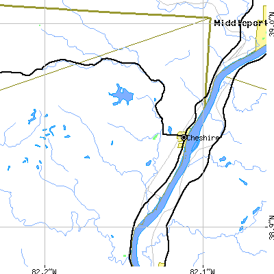 Zip code 45620 close-up map