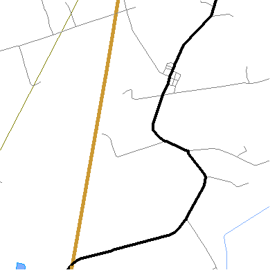 Zip code 45624 close-up map