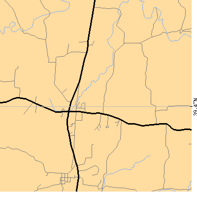 Zip code 45712 close-up map