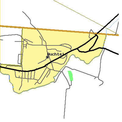 Zip code 45716 close-up map
