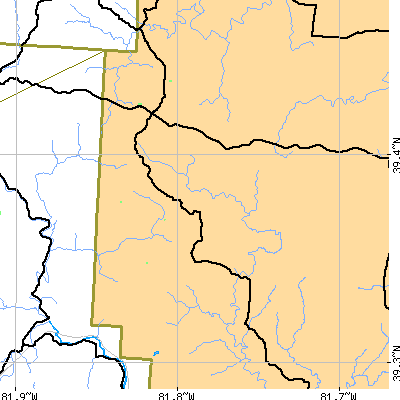 Zip code 45724 close-up map