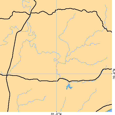 Zip code 45729 close-up map