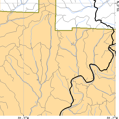 Zip code 45789 close-up map