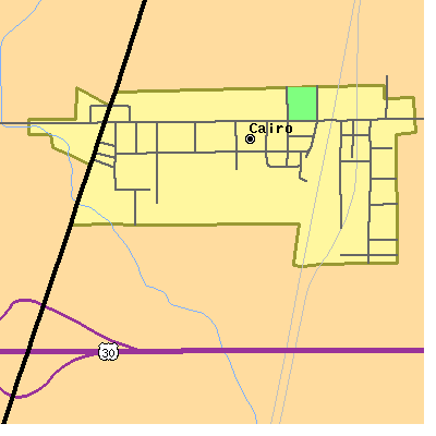 Zip code 45820 close-up map