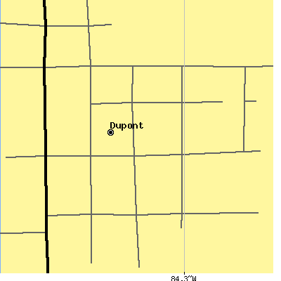 Zip code 45837 close-up map