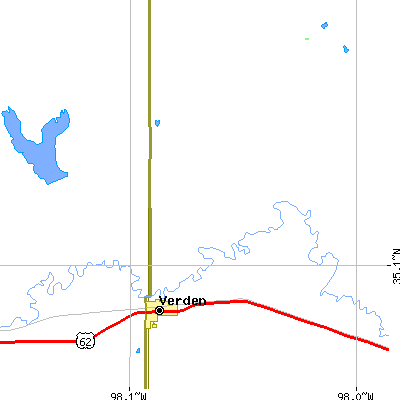 Zip code 73092 close-up map