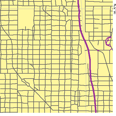 Zip code 73103 close-up map