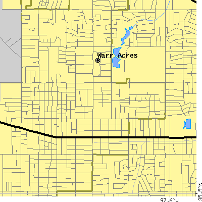 Zip code 73122 close-up map