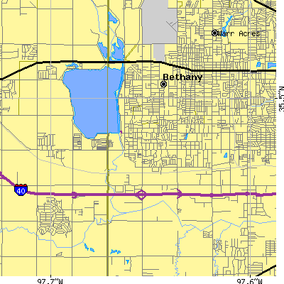 Zip code 73127 close-up map