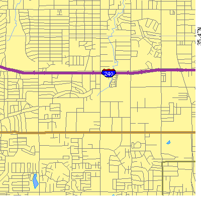 Zip code 73139 close-up map