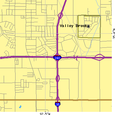 Zip code 73149 close-up map