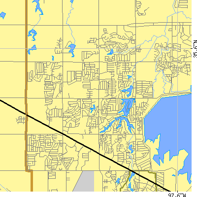 Zip code 73162 close-up map