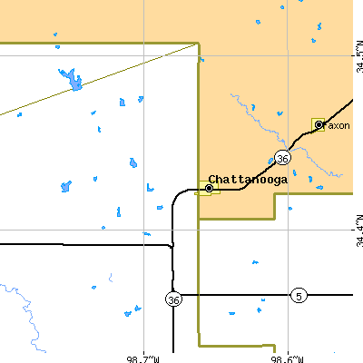 Zip code 73528 close-up map