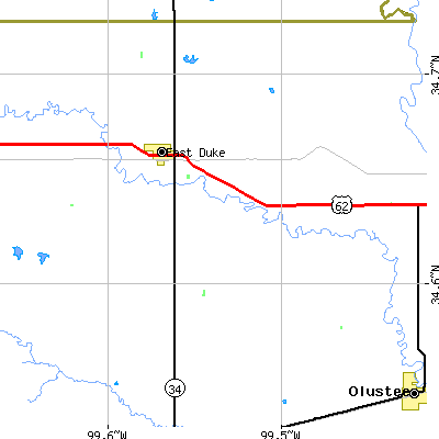 Zip code 73532 close-up map