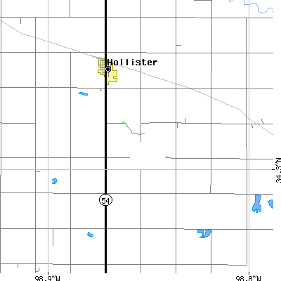 Zip code 73551 close-up map