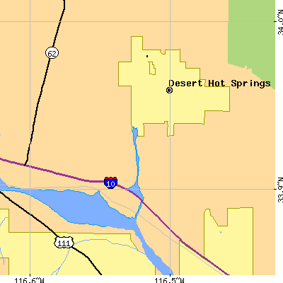 Zip code 92240 close-up map