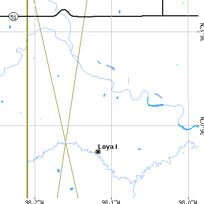 Zip code 73756 close-up map