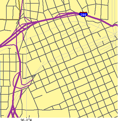Zip code 74103 close-up map