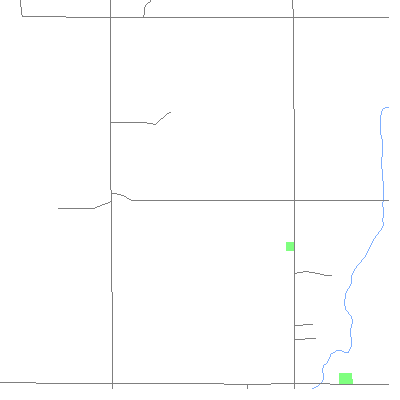 Zip code 74444 close-up map