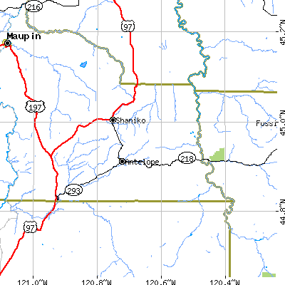 Zip code 97001 close-up map