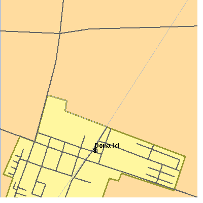 Zip code 97020 close-up map