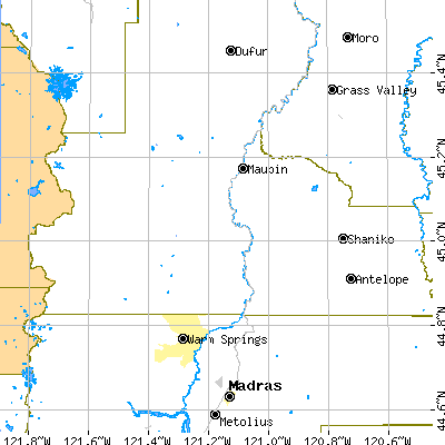 Zip code 97037 close-up map