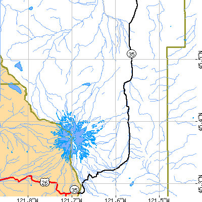 Zip code 97041 close-up map