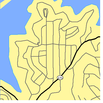Zip code 92321 close-up map