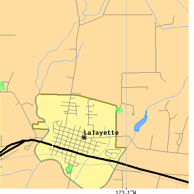 Zip code 97127 close-up map