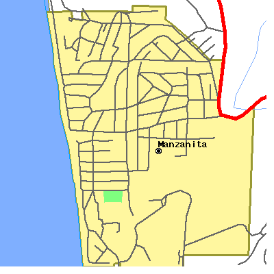 Zip code 97130 close-up map