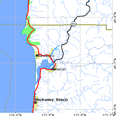 Zip code 97131 close-up map