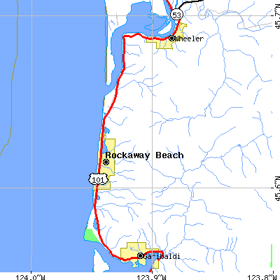 Zip code 97136 close-up map