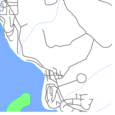 Zip code 97143 close-up map