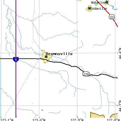 Zip code 97327 close-up map
