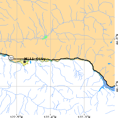 Zip code 97346 close-up map