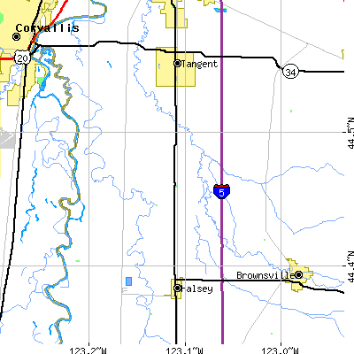 Zip code 97377 close-up map