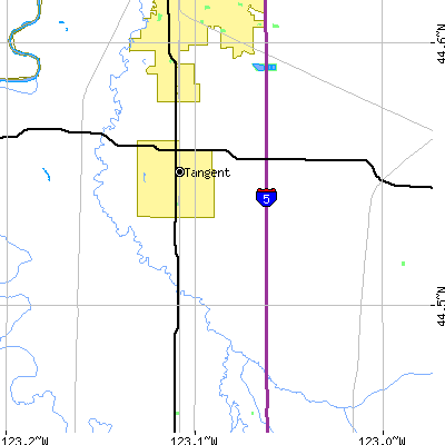 Zip code 97389 close-up map