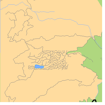 Zip code 92341 close-up map