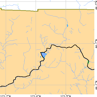 Zip code 97412 close-up map