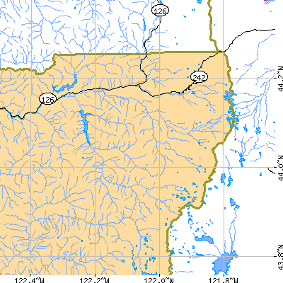 Zip code 97413 close-up map