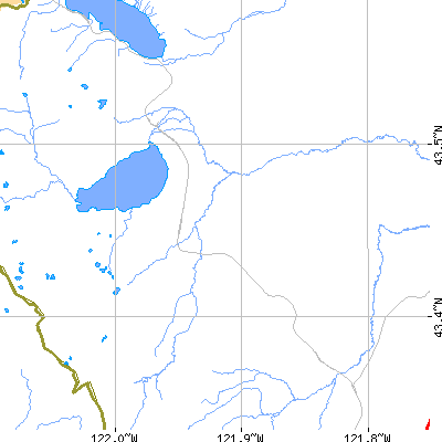 Zip code 97425 close-up map
