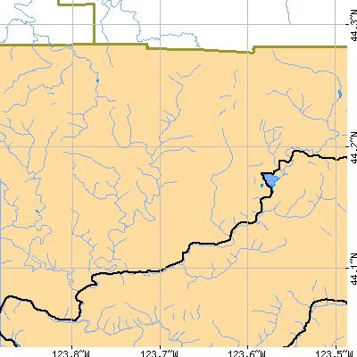 Zip code 97430 close-up map