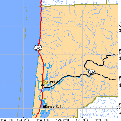 Zip code 97439 close-up map