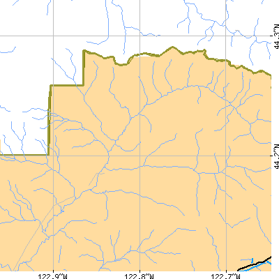 Zip code 97454 close-up map