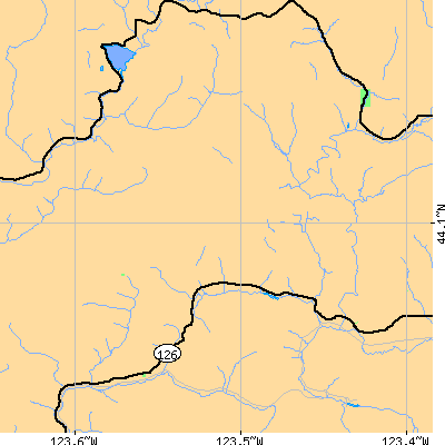 Zip code 97461 close-up map