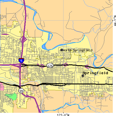 Zip code 97477 close-up map